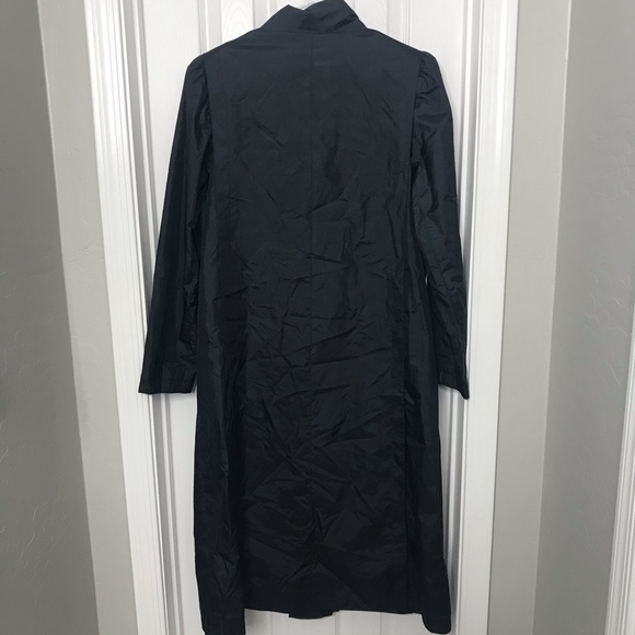 Weather Wise Black Button Down Trench Coat - Picture 7 of 8